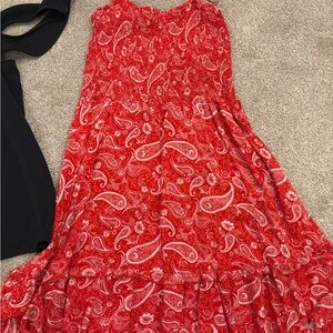 Abercrombie & Fitch top and a Red Sundress